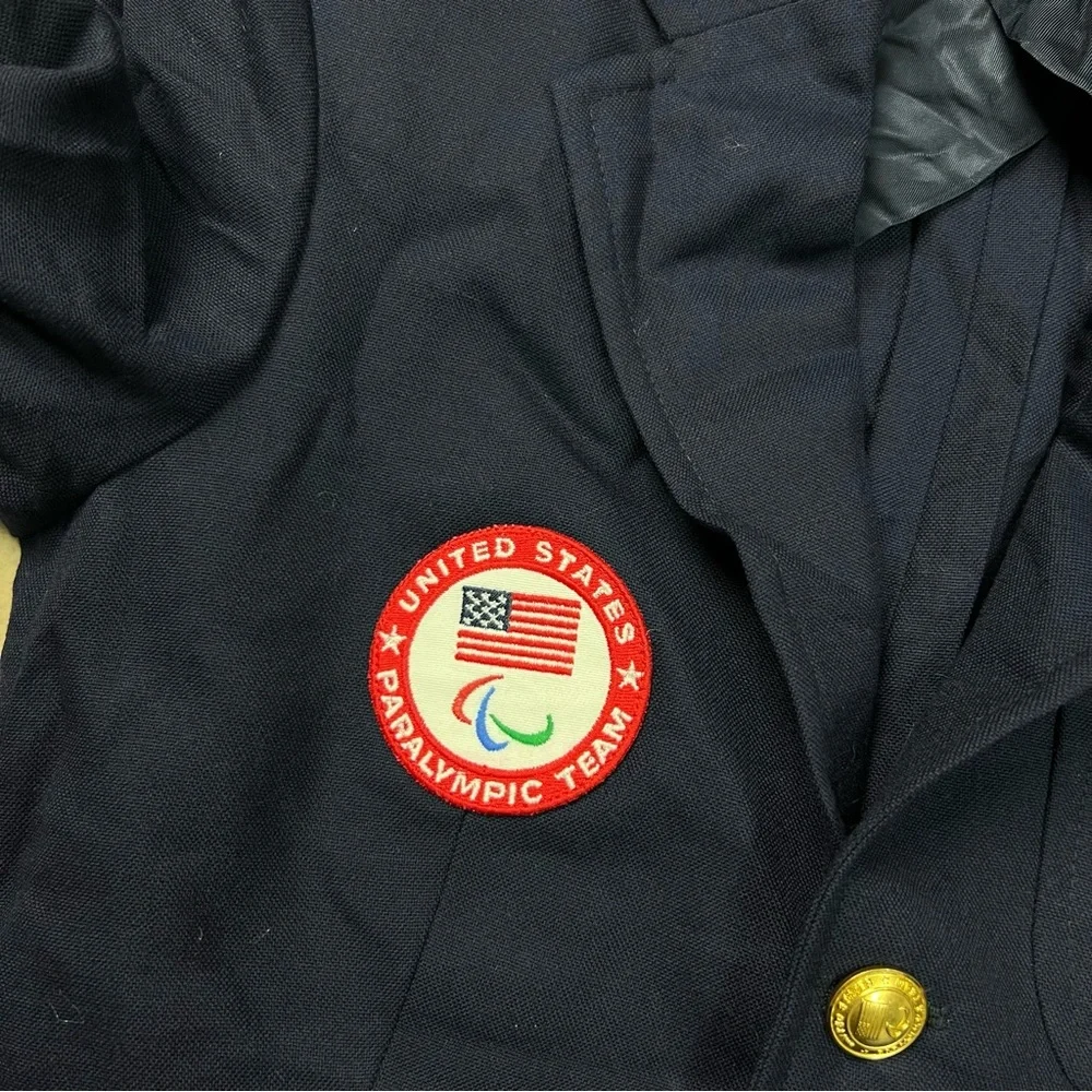 Polo Ralph Lauren Blazer Womens 00P Navy Blue Team USA 2016 Paralympics Wool NWT - Picture 7 of 13